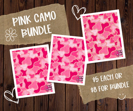 3 Pink Camo Seamless Bundle