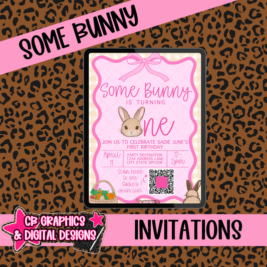 Some BUNNY is ONE Invitation